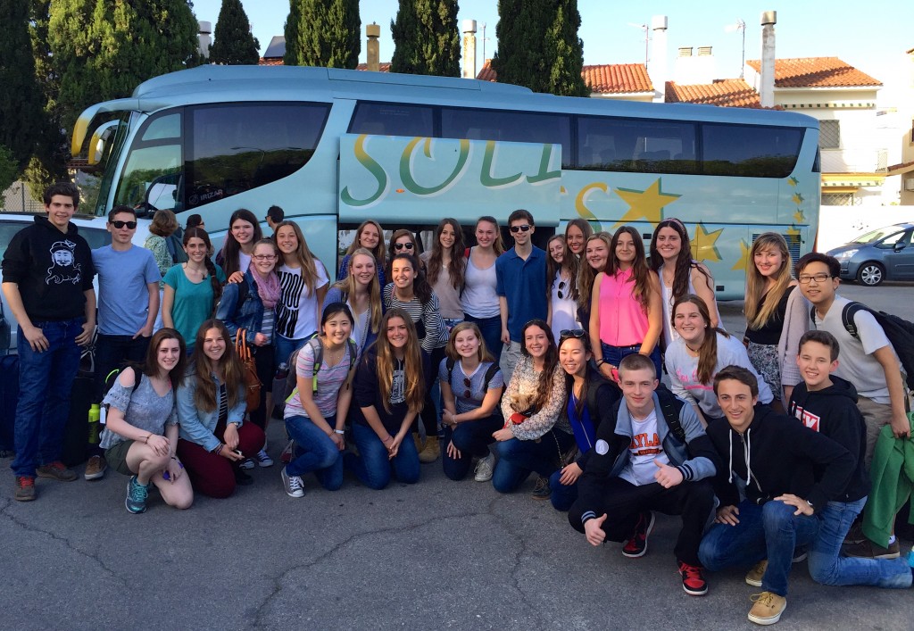 Wayland students with their Sevillan homestay brothers and sisters.